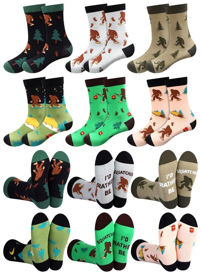 Glitopper 6 Pcs Christmas Sasquatch Socks Gifts Set Funny Socks for Men and Sasquatch Lover - Image 1